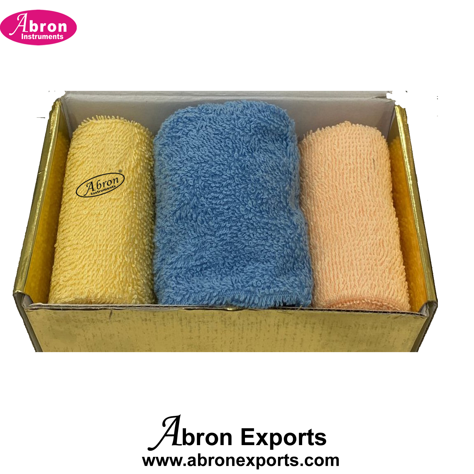 Towel 30-30cm Cotton Assorted Colour Cotton Superior Pack of 3 Abron ABM-3501T30 